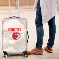 Custom Tunisia Football Luggage Cover 2026 Eagles of Carthage White Grunge - Wonder Print Shop