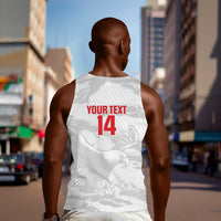 Custom Tunisia Football Men Tank Top 2026 Eagles of Carthage White Grunge - Wonder Print Shop