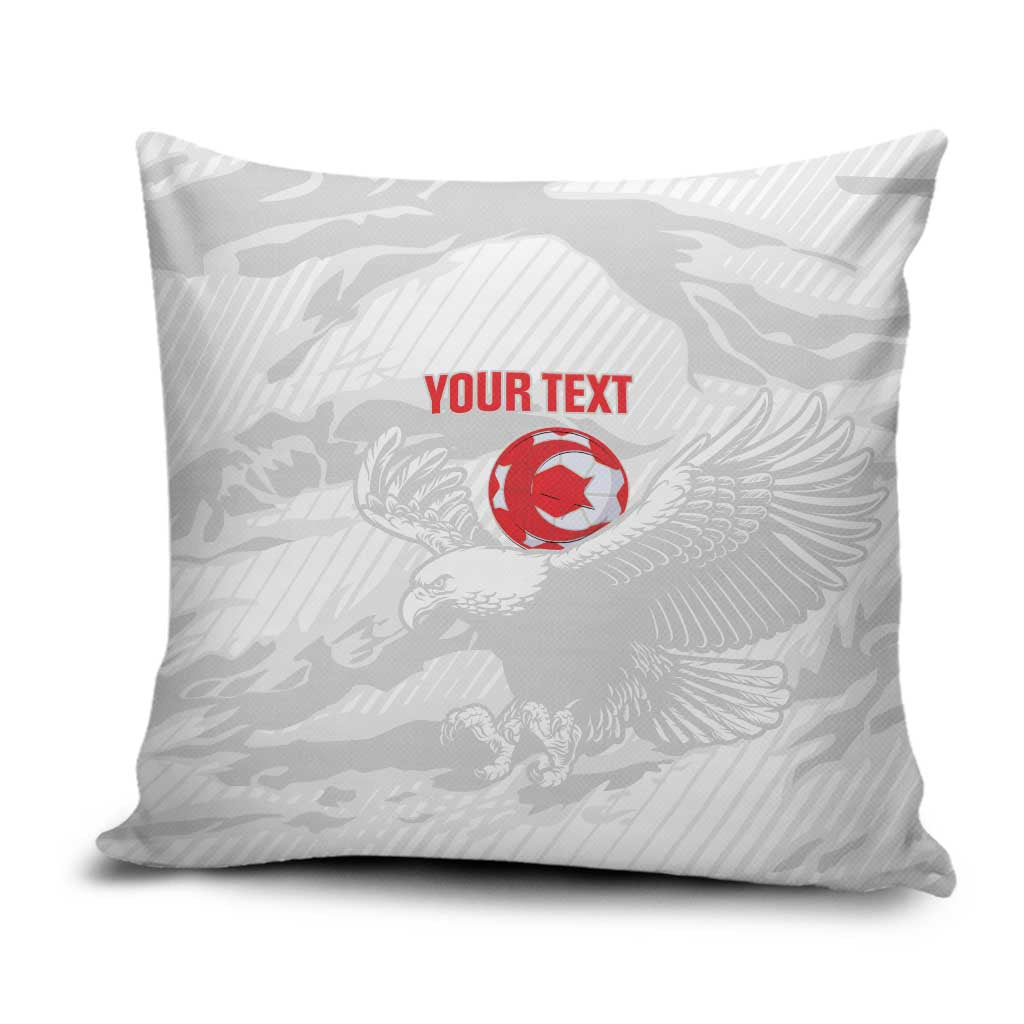 Custom Tunisia Football Pillow Cover 2026 Eagles of Carthage White Grunge - Wonder Print Shop