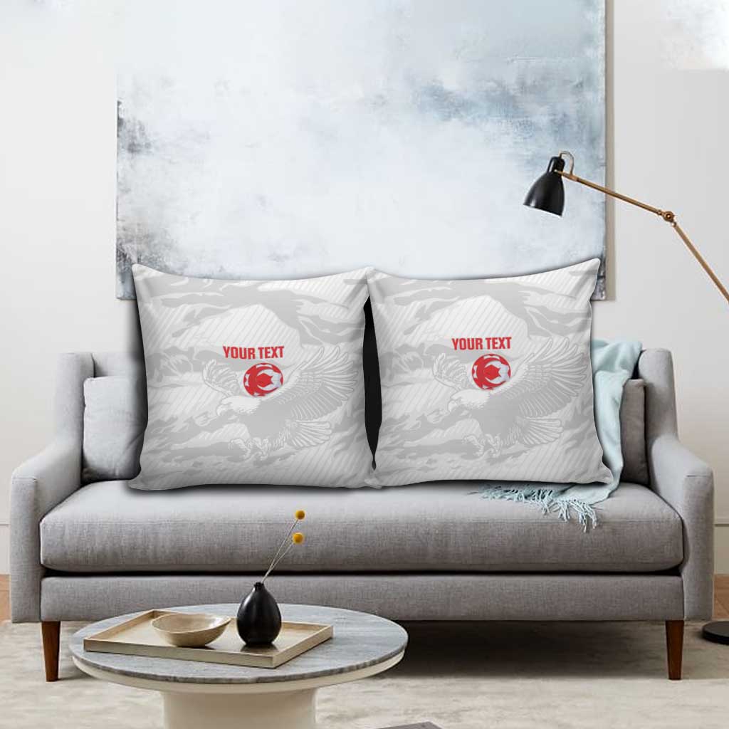 Custom Tunisia Football Pillow Cover 2026 Eagles of Carthage White Grunge - Wonder Print Shop