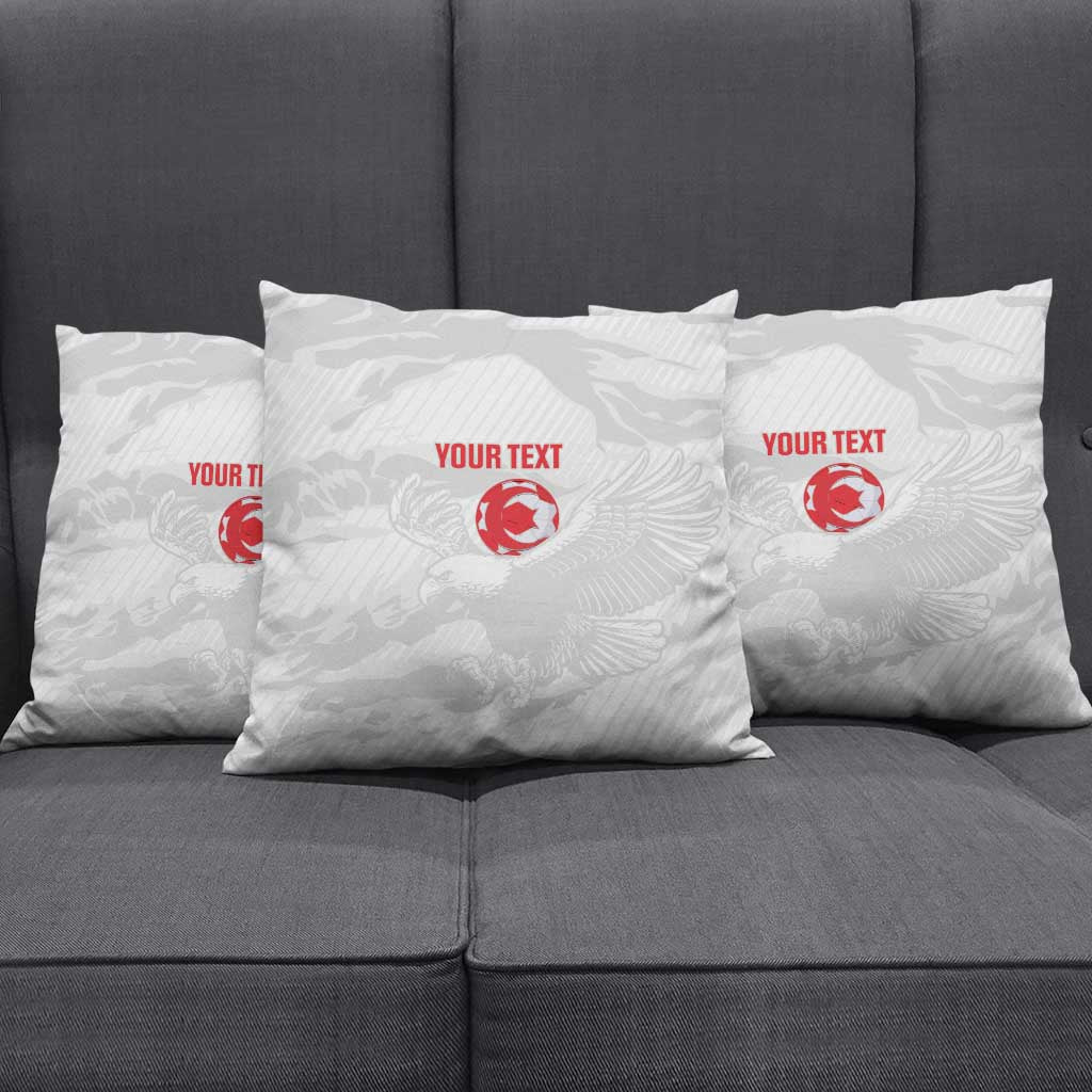 Custom Tunisia Football Pillow Cover 2026 Eagles of Carthage White Grunge - Wonder Print Shop