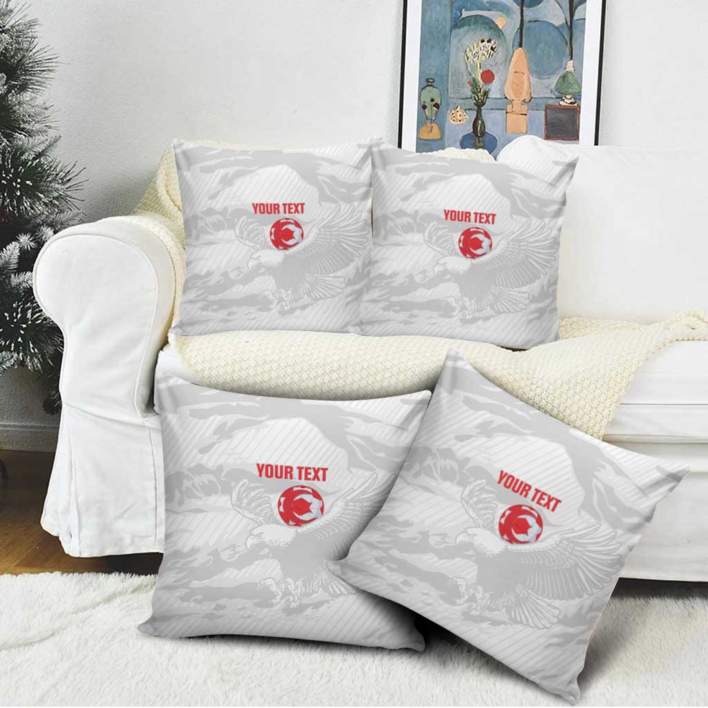 Custom Tunisia Football Pillow Cover 2026 Eagles of Carthage White Grunge - Wonder Print Shop