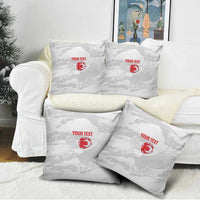Custom Tunisia Football Pillow Cover 2026 Eagles of Carthage White Grunge - Wonder Print Shop