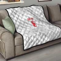 Custom Tunisia Football Quilt 2026 Eagles of Carthage White Grunge - Wonder Print Shop