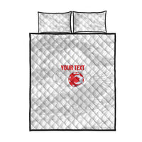 Custom Tunisia Football Quilt Bed Set 2026 Eagles of Carthage White Grunge - Wonder Print Shop