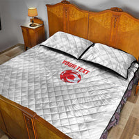 Custom Tunisia Football Quilt Bed Set 2026 Eagles of Carthage White Grunge - Wonder Print Shop