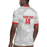 Custom Tunisia Football Rugby Jersey 2026 Eagles of Carthage White Grunge LT14