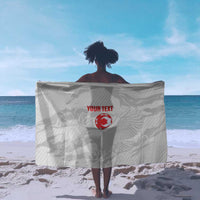 Custom Tunisia Football Sarong 2026 Eagles of Carthage White Grunge - Wonder Print Shop