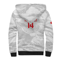 Custom Tunisia Football Sherpa Hoodie 2026 Eagles of Carthage White Grunge - Wonder Print Shop