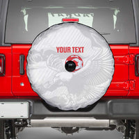 Custom Tunisia Football Spare Tire Cover 2026 Eagles of Carthage White Grunge - Wonder Print Shop