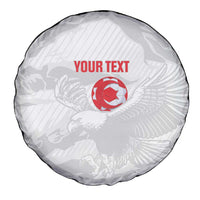 Custom Tunisia Football Spare Tire Cover 2026 Eagles of Carthage White Grunge - Wonder Print Shop
