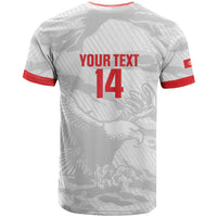 Custom Tunisia Football T shirt 2026 Eagles of Carthage White Grunge LT14