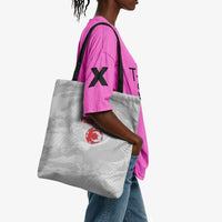 Custom Tunisia Football Tote Bag 2026 Eagles of Carthage White Grunge - Wonder Print Shop