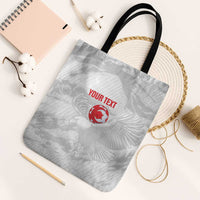 Custom Tunisia Football Tote Bag 2026 Eagles of Carthage White Grunge - Wonder Print Shop