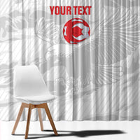 Custom Tunisia Football Window Curtain 2026 Eagles of Carthage White Grunge - Wonder Print Shop