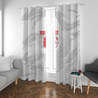 Custom Tunisia Football Window Curtain 2026 Eagles of Carthage White Grunge - Wonder Print Shop