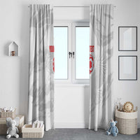 Custom Tunisia Football Window Curtain 2026 Eagles of Carthage White Grunge - Wonder Print Shop