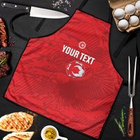 Custom Tunisia Football Apron 2026 Eagles of Carthage Red Grunge - Wonder Print Shop