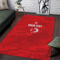 Custom Tunisia Football Area Rug 2026 Eagles of Carthage Red Grunge - Wonder Print Shop