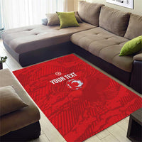 Custom Tunisia Football Area Rug 2026 Eagles of Carthage Red Grunge - Wonder Print Shop