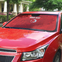 Custom Tunisia Football Auto Sun Shade 2026 Eagles of Carthage Red Grunge - Wonder Print Shop
