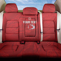Custom Tunisia Football Back Car Seat Cover 2026 Eagles of Carthage Red Grunge - Wonder Print Shop