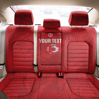 Custom Tunisia Football Back Car Seat Cover 2026 Eagles of Carthage Red Grunge - Wonder Print Shop