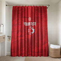 Custom Tunisia Football Bathroom Set 2026 Eagles of Carthage Red Grunge - Wonder Print Shop