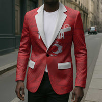 Custom Tunisia Football Blazer 2026 Eagles of Carthage Red Grunge - Wonder Print Shop