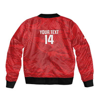 Custom Tunisia Football Bomber Jacket 2026 Eagles of Carthage Red Grunge - Wonder Print Shop
