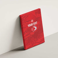 Custom Tunisia Football Canvas Wall Art 2026 Eagles of Carthage Red Grunge - Wonder Print Shop