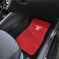 Custom Tunisia Football Car Mats 2026 Eagles of Carthage Red Grunge - Wonder Print Shop