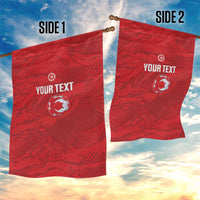Custom Tunisia Football Garden Flag 2026 Eagles of Carthage Red Grunge - Wonder Print Shop