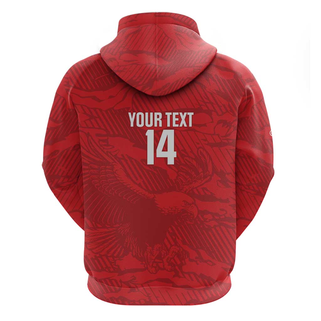 Custom Tunisia Football Hoodie 2026 Eagles of Carthage Red Grunge - Wonder Print Shop
