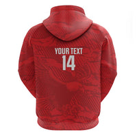 Custom Tunisia Football Hoodie 2026 Eagles of Carthage Red Grunge - Wonder Print Shop