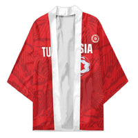 Custom Tunisia Football Kimono 2026 Eagles of Carthage Red Grunge - Wonder Print Shop