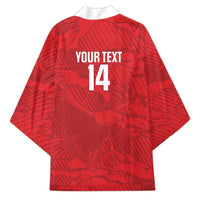 Custom Tunisia Football Kimono 2026 Eagles of Carthage Red Grunge - Wonder Print Shop