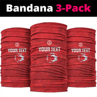 Custom Tunisia Football Neck Gaiter 2026 Eagles of Carthage Red Grunge - Wonder Print Shop