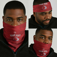 Custom Tunisia Football Neck Gaiter 2026 Eagles of Carthage Red Grunge - Wonder Print Shop