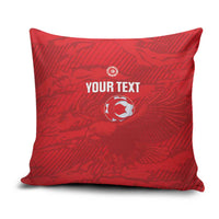 Custom Tunisia Football Pillow Cover 2026 Eagles of Carthage Red Grunge - Wonder Print Shop