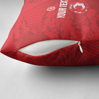 Custom Tunisia Football Pillow Cover 2026 Eagles of Carthage Red Grunge - Wonder Print Shop