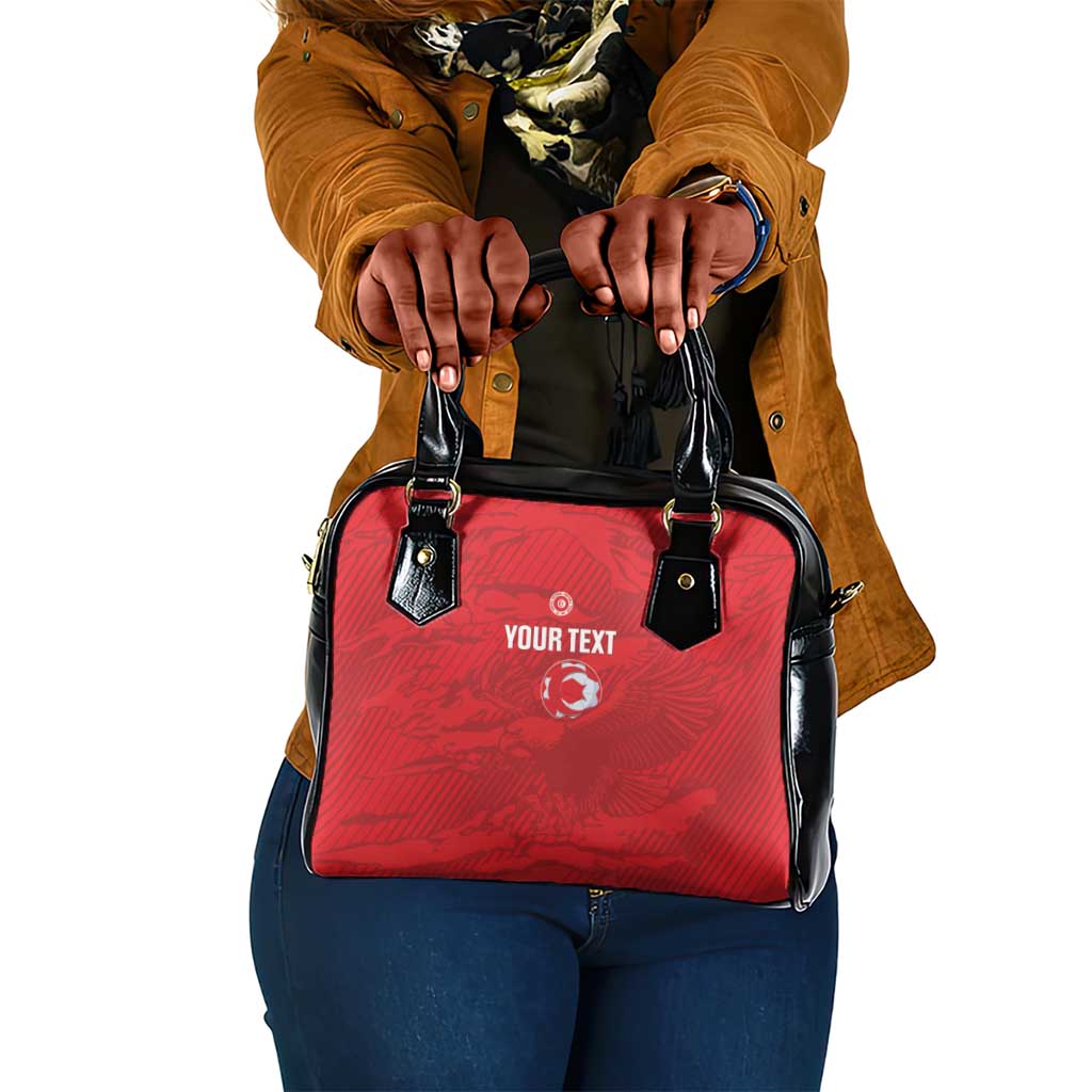 Custom Tunisia Football Shoulder Handbag 2026 Eagles of Carthage Red Grunge - Wonder Print Shop