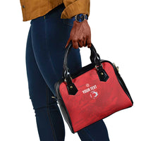 Custom Tunisia Football Shoulder Handbag 2026 Eagles of Carthage Red Grunge - Wonder Print Shop