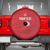 Custom Tunisia Football Spare Tire Cover 2026 Eagles of Carthage Red Grunge - Wonder Print Shop