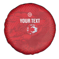 Custom Tunisia Football Spare Tire Cover 2026 Eagles of Carthage Red Grunge - Wonder Print Shop