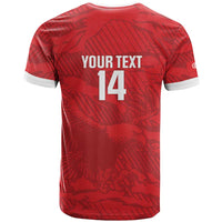 Custom Tunisia Football T shirt 2026 Eagles of Carthage Red Grunge LT14