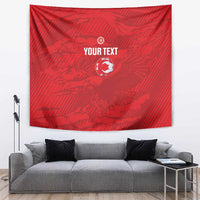 Custom Tunisia Football Tapestry 2026 Eagles of Carthage Red Grunge - Wonder Print Shop