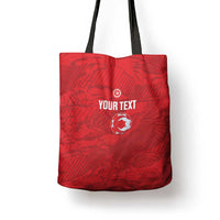 Custom Tunisia Football Tote Bag 2026 Eagles of Carthage Red Grunge - Wonder Print Shop
