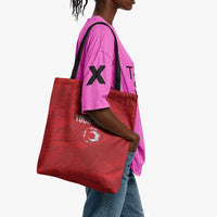 Custom Tunisia Football Tote Bag 2026 Eagles of Carthage Red Grunge - Wonder Print Shop
