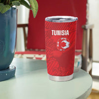 Custom Tunisia Football Tumbler Cup 2026 Eagles of Carthage Red Grunge - Wonder Print Shop